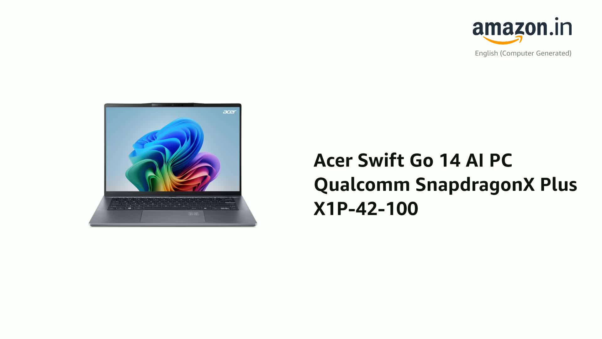 acer Swift Go 14 AI PC Qualcomm SnapdragonX Plus X1P-42-100(14.5